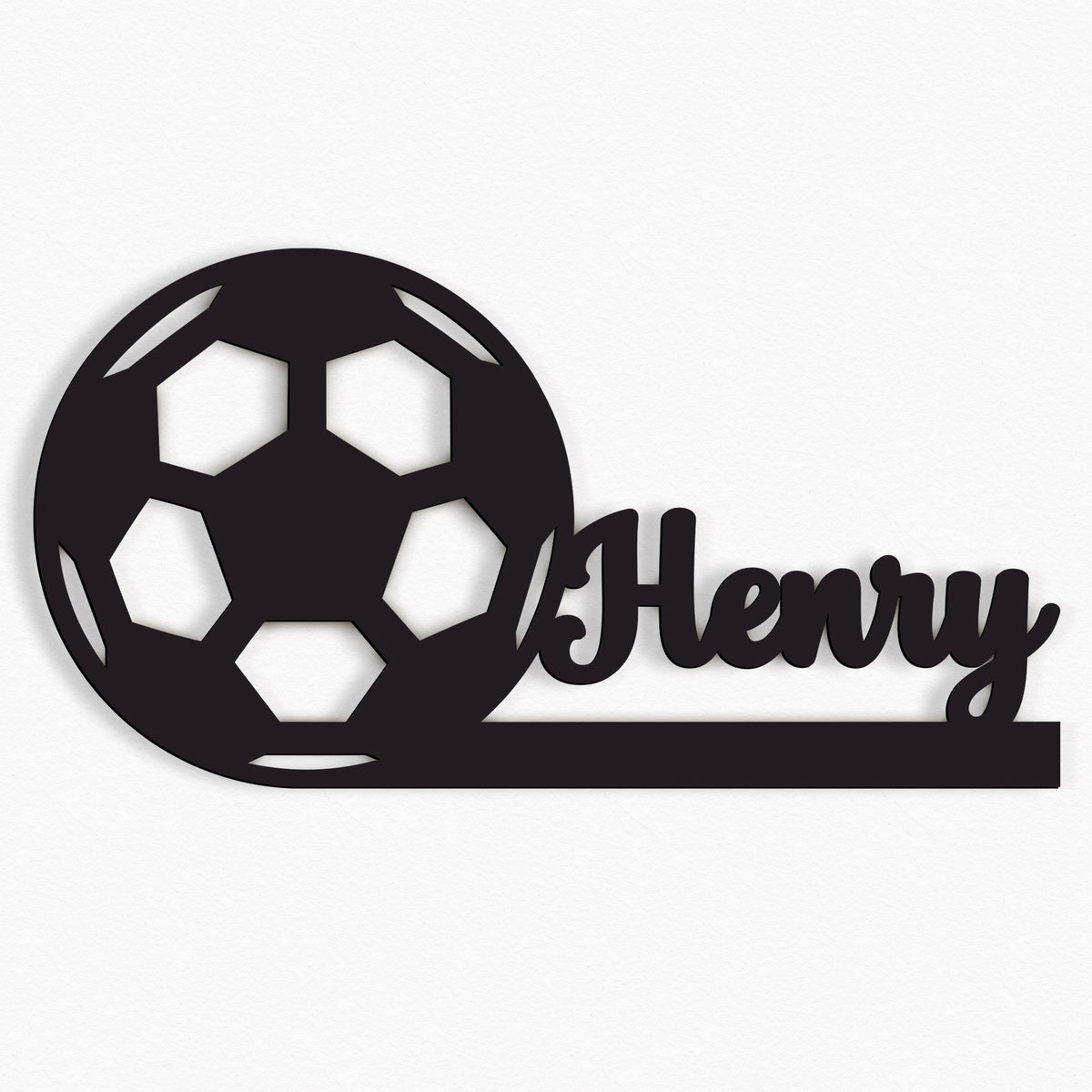 Personalisierte Nachtlicht Schriftzug mit Fußball 60 oder 70 cm