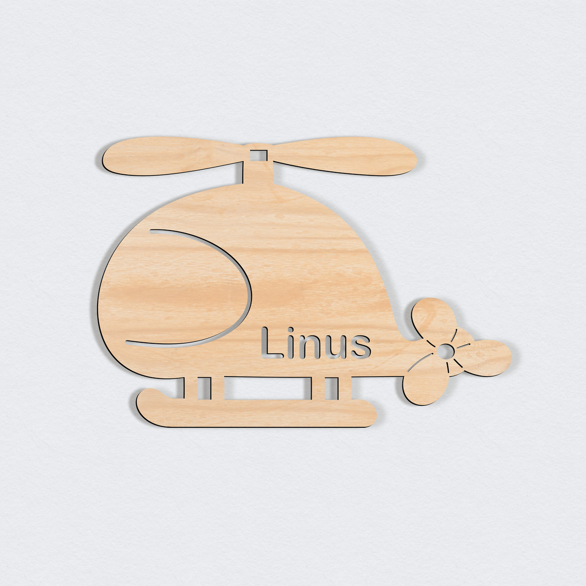 Personalisierte Nachtlicht Helikopter – LED Lampe für Kinderzimmer mit Name