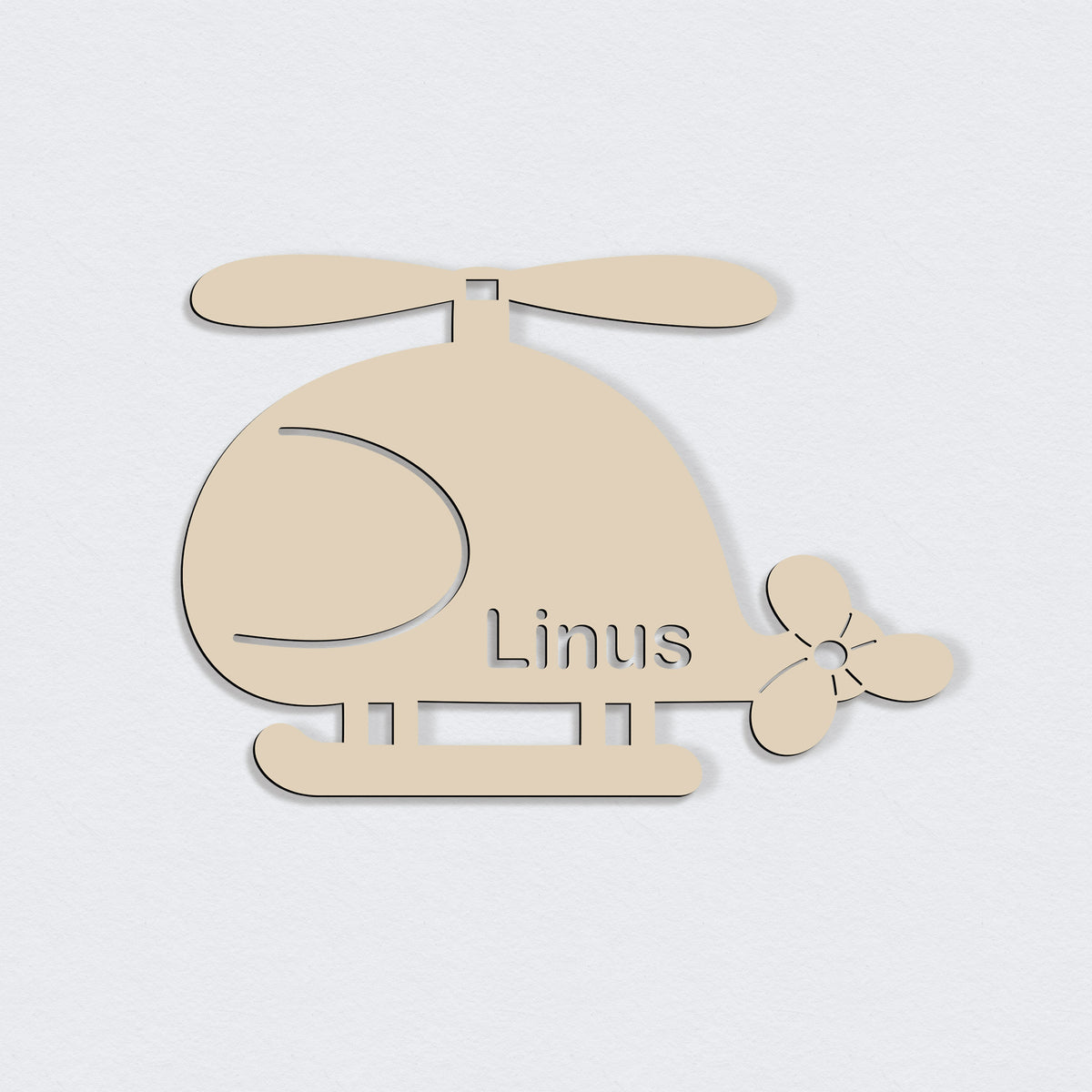 Personalisierte Nachtlicht Helikopter – LED Lampe für Kinderzimmer mit Name