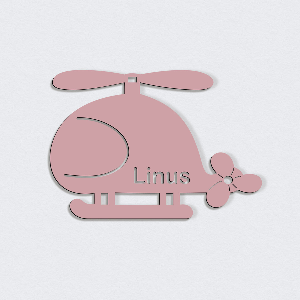 Personalisierte Nachtlicht Helikopter – LED Lampe für Kinderzimmer mit Name