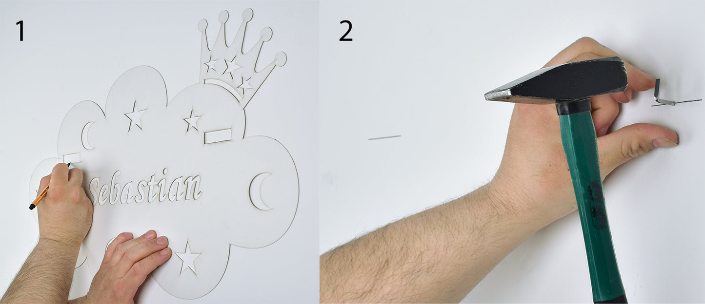 Personalisierbares Nachtlicht Schmetterling- LED Kinderzimmer Lampe